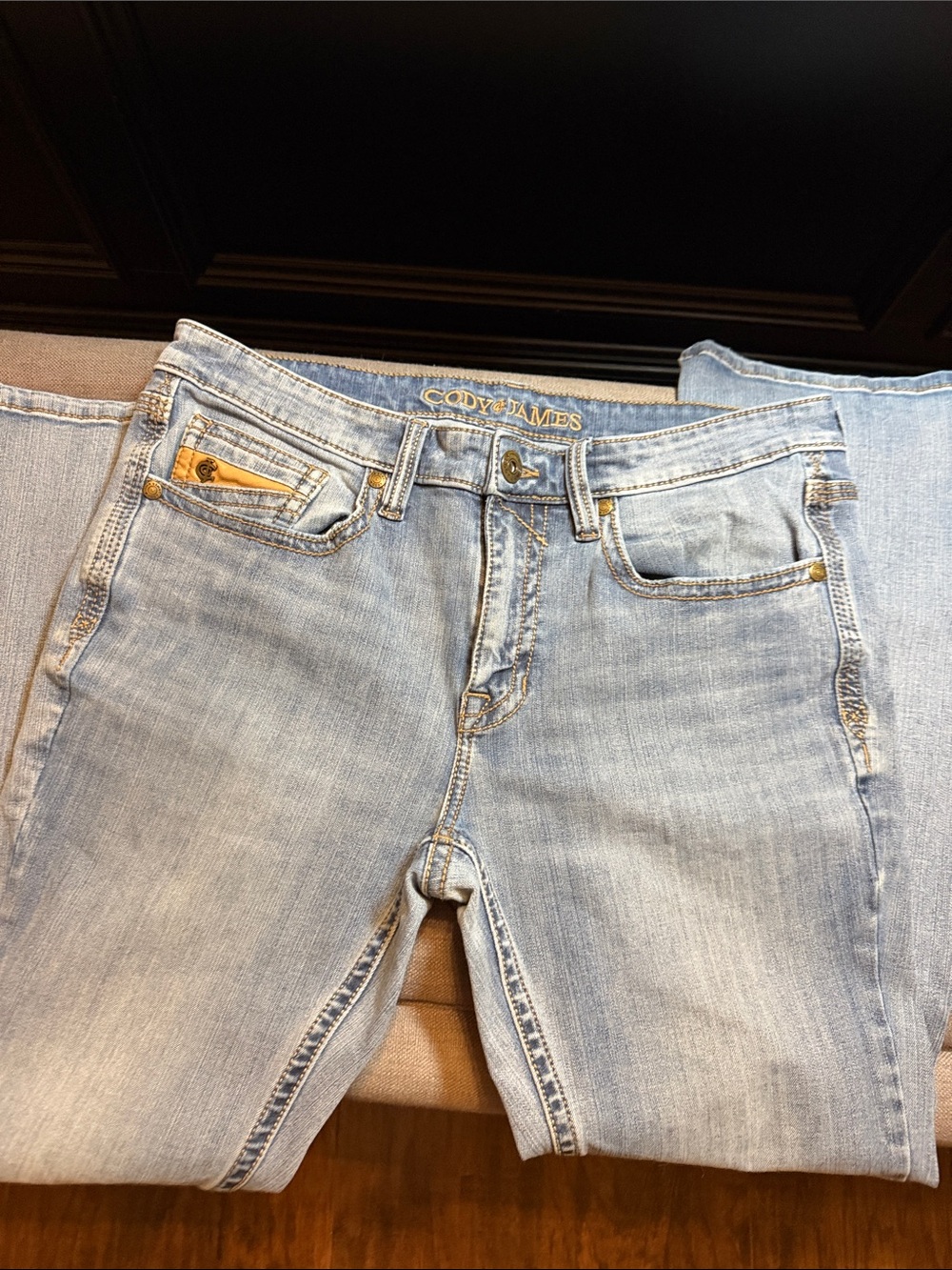 Cody James Men’s Light Blue Slim Straight Jeans